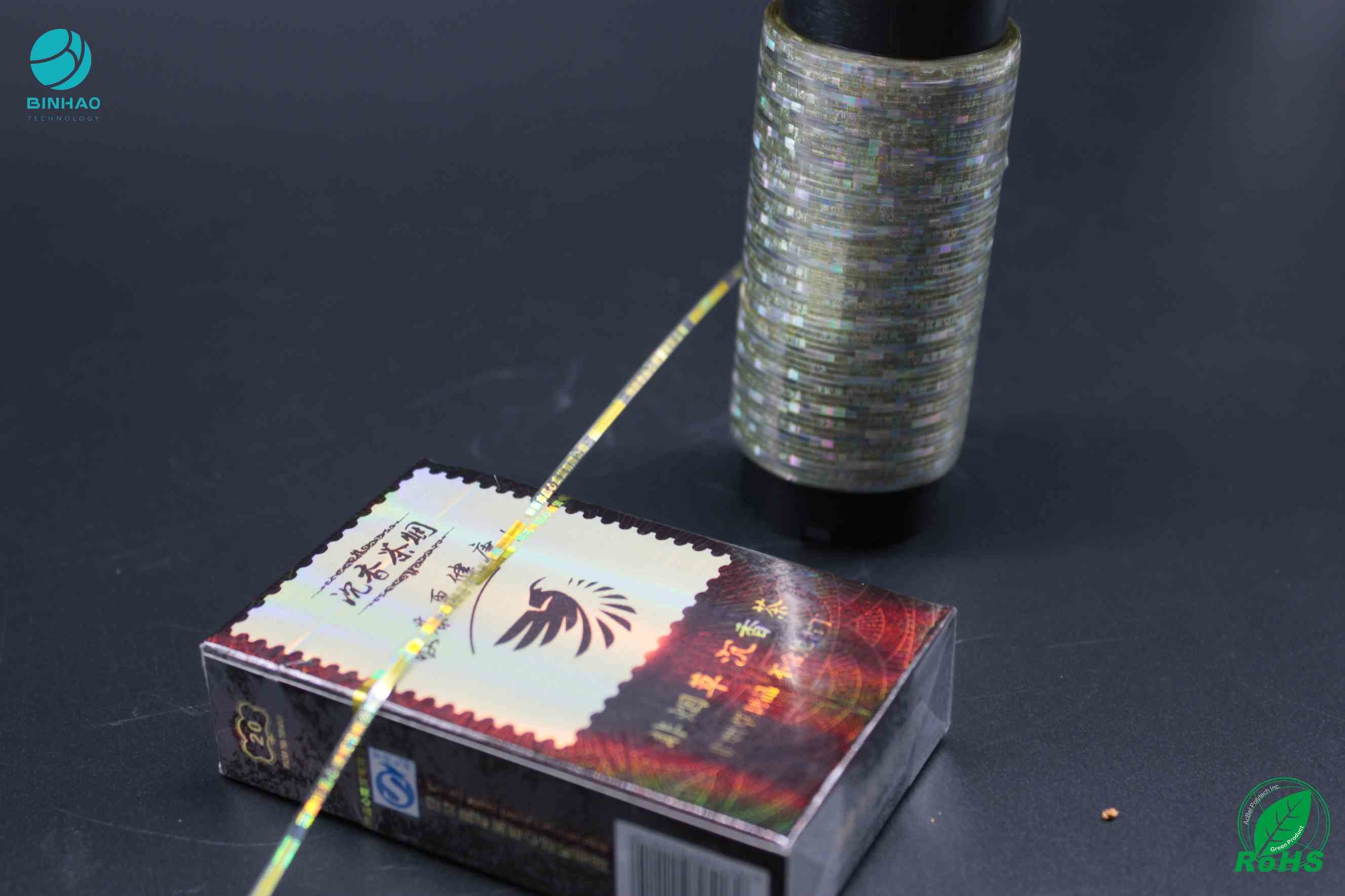 2-10mm عرض ليزر التزوير PET / بوب / موب فيلم مواد الشريط المسيل للدموع