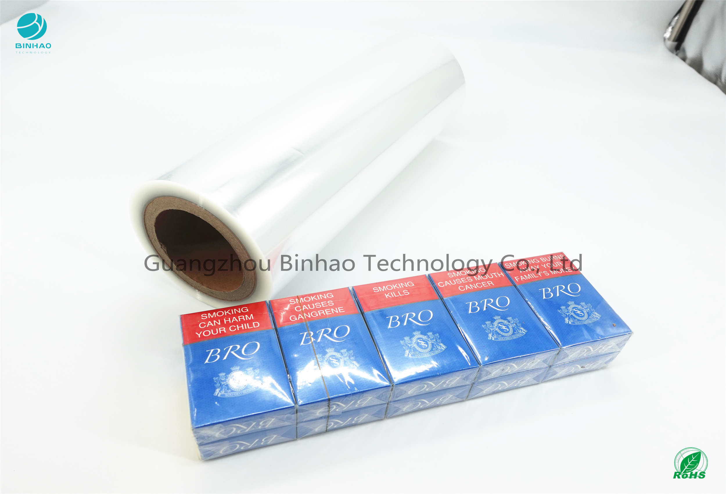 مقاوم للماء 10u Solf Surface Tobacco PVC Packaging Film