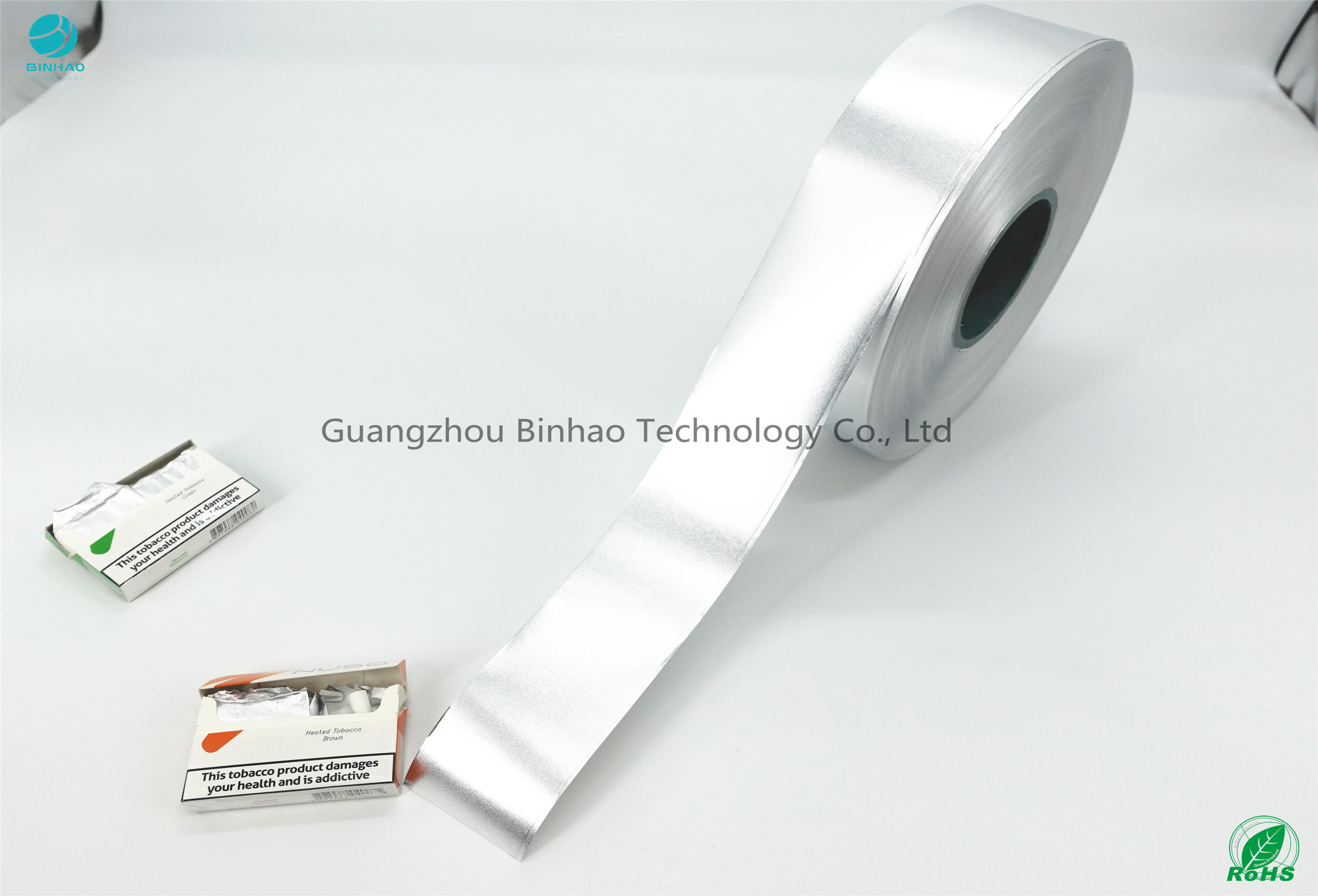 HNB E-Cigarette Package Materials ورق رقائق الألومنيوم سطح غير لامع 55gsm
