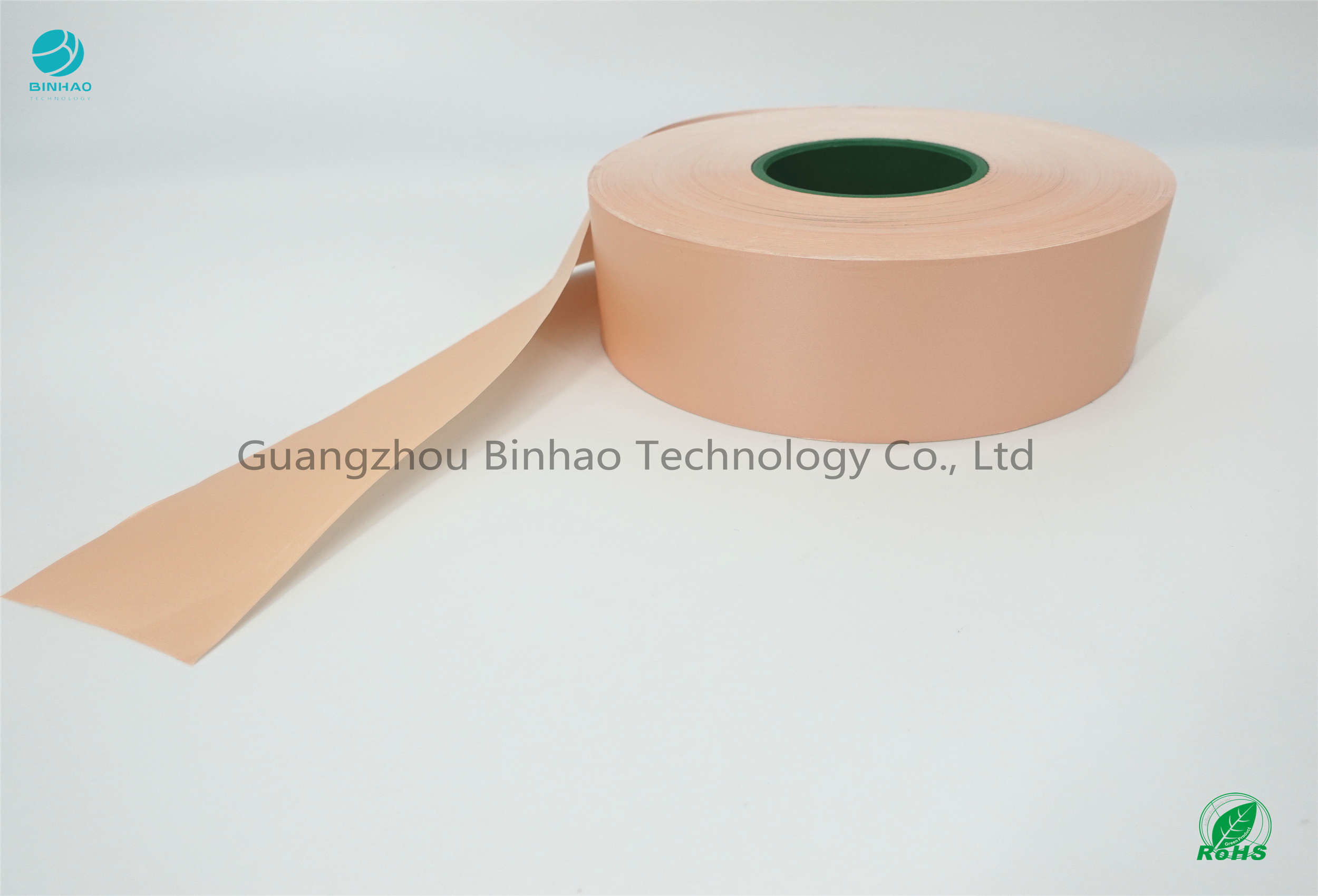 34-35gsm Grammage Tobacco Filter Paper Packaging مواد خام باللون الوردي معالجة لمعان الطلاء